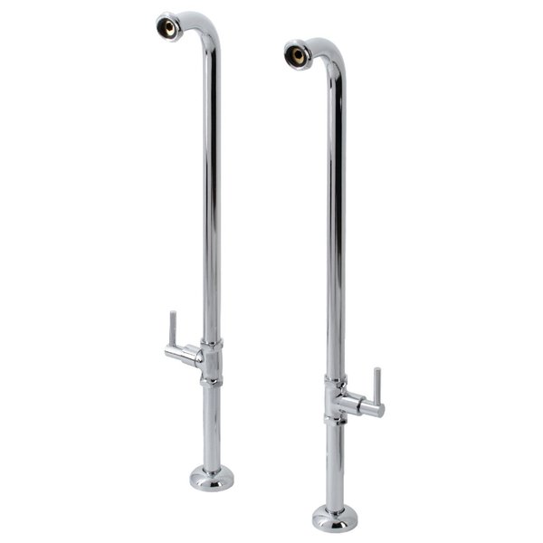 Aqua Vintage AE810S1DL Concord Freestanding Tub Supply Line, Polished Chrome AE810S1DL